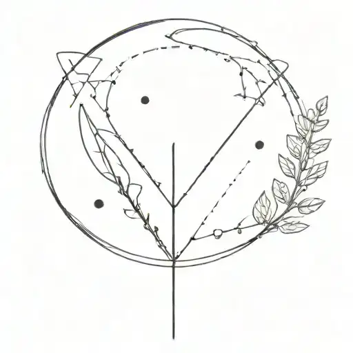 stick and poke tattoo design idea