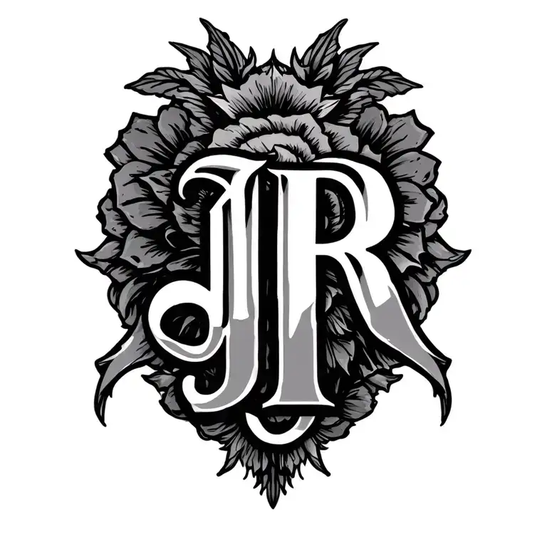 initials jr merged together one of them tattoo design idea