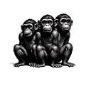3 Wise Monkeys tattoo design idea