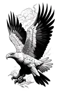Eagle soaring tattoo design idea