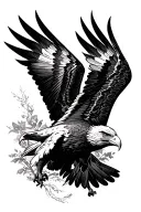 Eagle soaring tattoo design idea