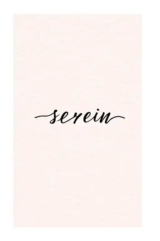 "Serein" calm ocean waters tattoo design idea