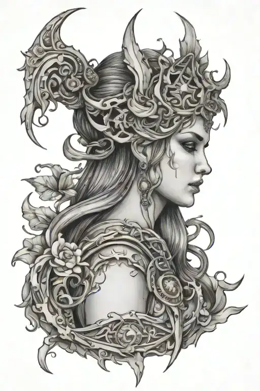 Eris Goddess of Chaos tattoo design idea