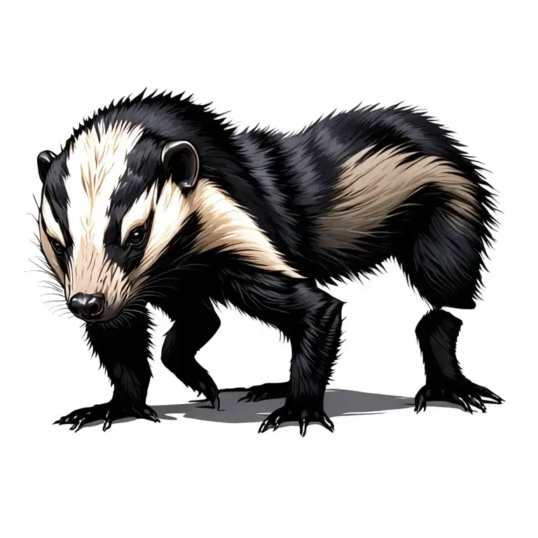 Honey Badger tattoo design idea