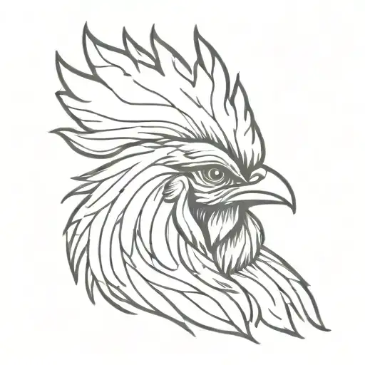 rooster head black white tattoo tattoo design idea