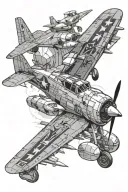 a10 warthog plane tattoo design idea