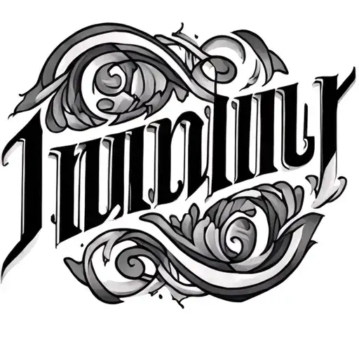Two Word Ambigram Generator tattoo design idea
