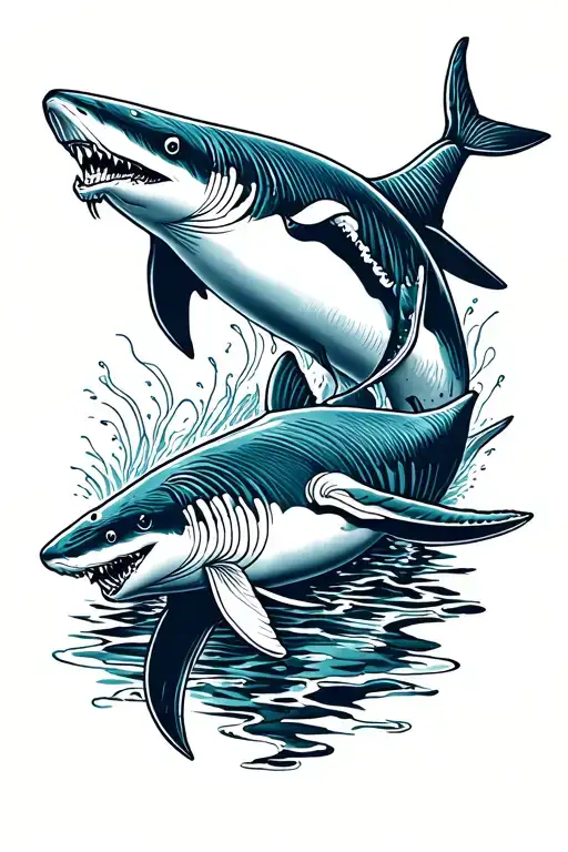 Whales Shark tattoo design idea