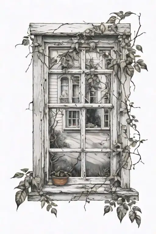 a window where stress can be tolerated tattoo design idea