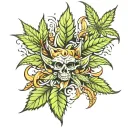 Marijuana tattoo design idea