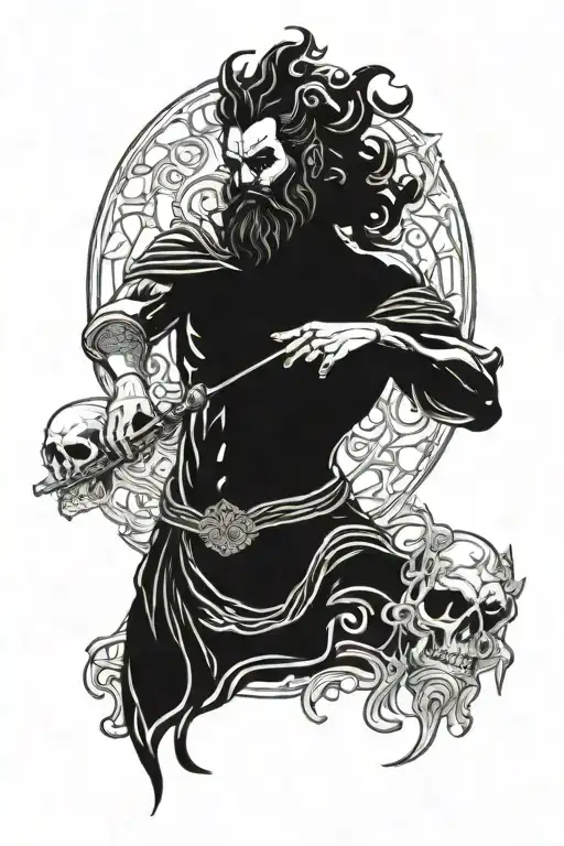 hades Greek god tattoo design idea