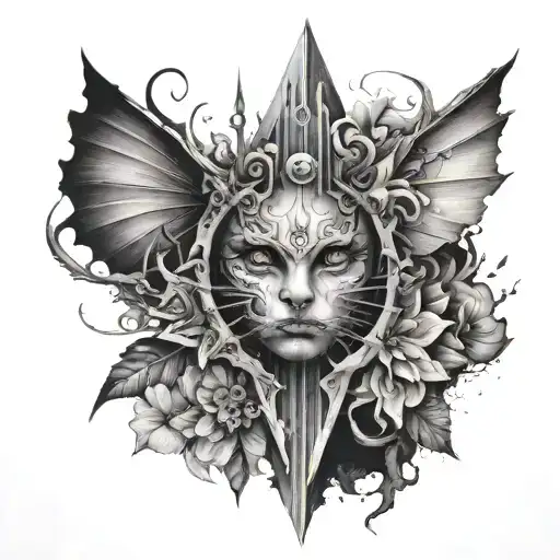 There's a world going crazy outside, but let's pretend that it's alright tattoo design idea
