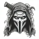 ghostface mask tattoo design idea