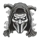 ghostface mask tattoo design idea