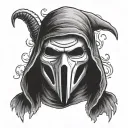 ghostface mask tattoo design idea