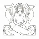 seraphim angel tattoo design idea