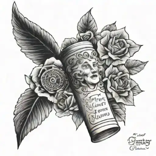memorial tattoo for granny that loved to read coffee and lipstick she lived adventures and now reads in heavens library tattoo design idea