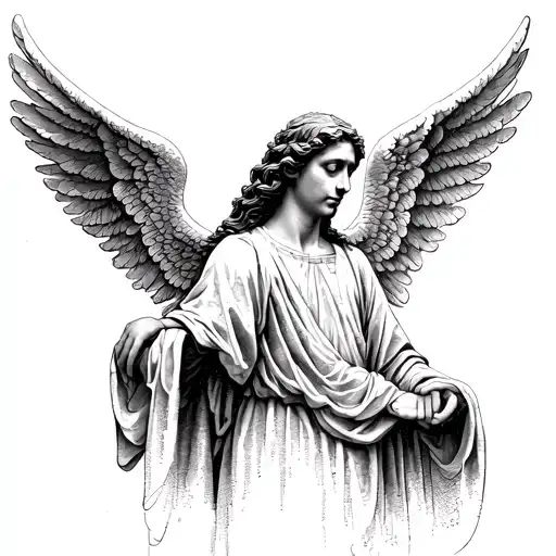 angel gabriel tattoo design idea