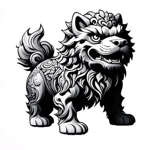 Foo Dog tattoo design idea