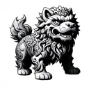 Foo Dog tattoo design idea
