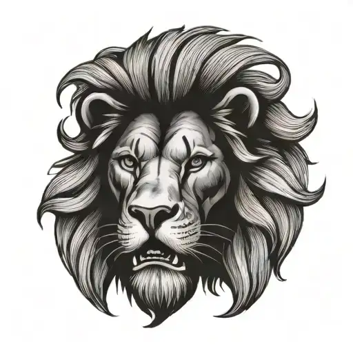 Czech lion head tattoo design idea