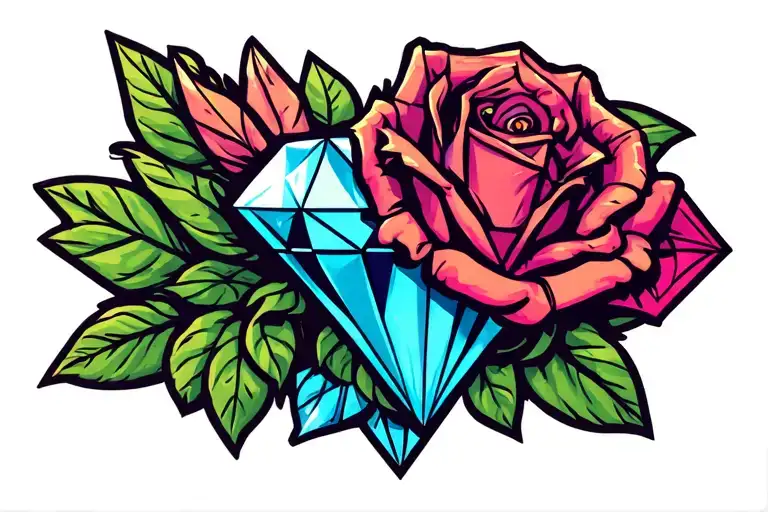 Diamond tattoo design idea