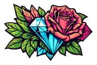 Diamond tattoo design idea