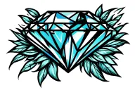 Diamond tattoo design idea