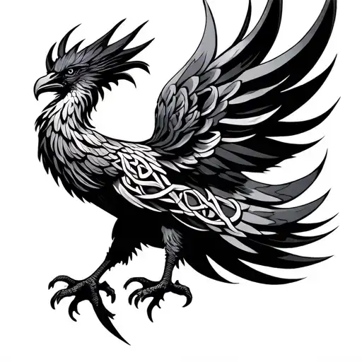 Celtic Phoenix tattoo design idea