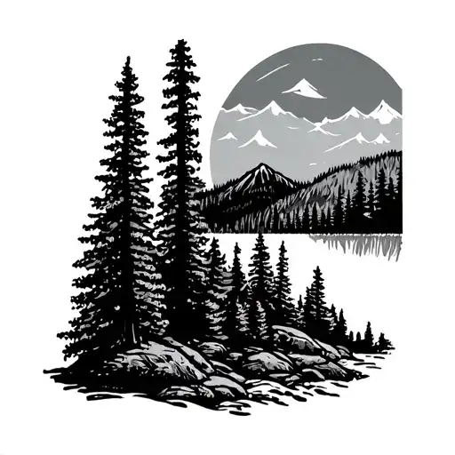 national park stamp tattoo design idea