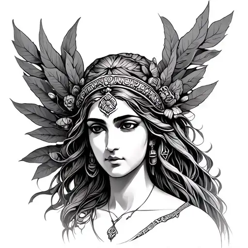 Hera Goddess tattoo design idea