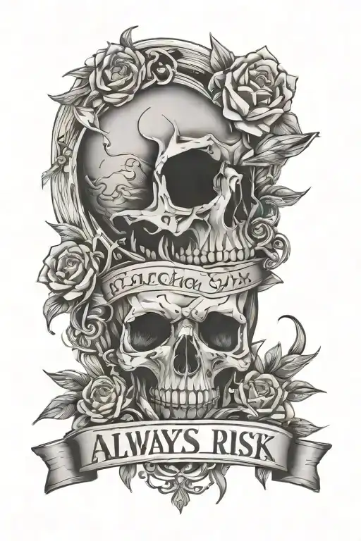 always taking risk tattoo design idea