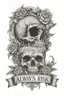 always taking risk tattoo design idea