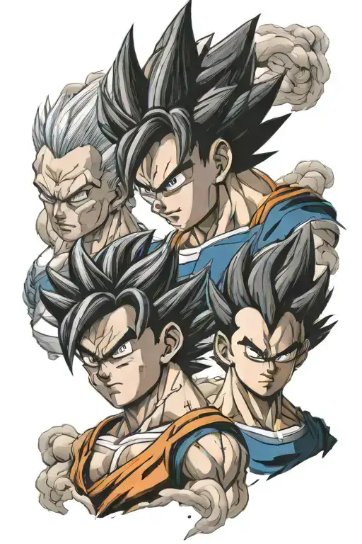 Goku y Vegeta tattoo design idea