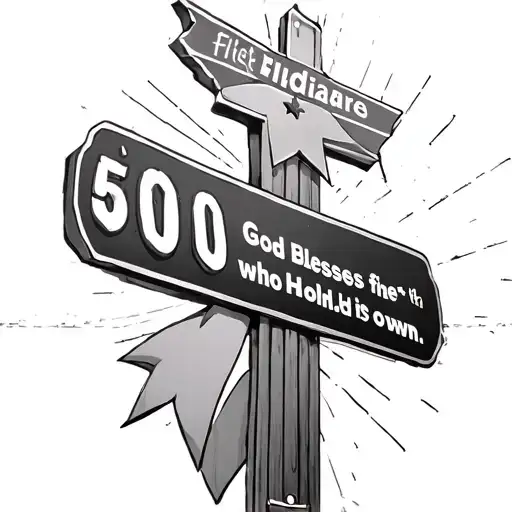 - Stars - Ribbon: God Blesses the Child who Hold its own. - 850 - Florida finest  - Street sign: fleetwood/Belaire st  - tattoo design idea