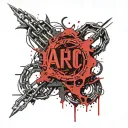 Exploding Chain, incorporate the names Ario and Arya and their birth date 11/29/2024 tattoo design idea