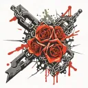 Exploding Chain, incorporate the names Ario and Arya and their birth date 11/29/2024 tattoo design idea