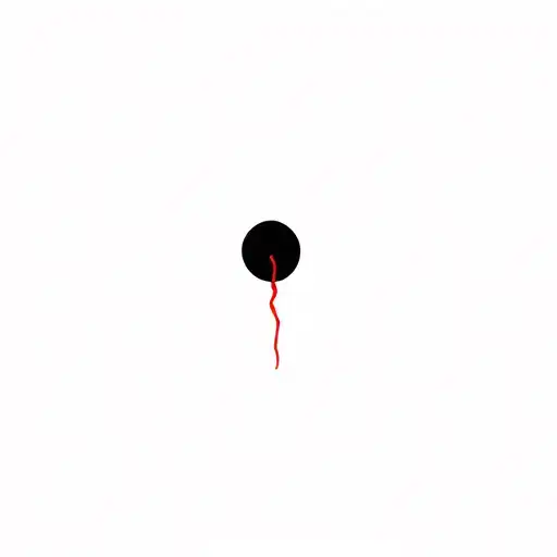 semi colon surronded with a red line tattoo tattoo design idea