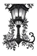 Lamp post tattoo design idea