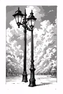 Lamp post tattoo design idea