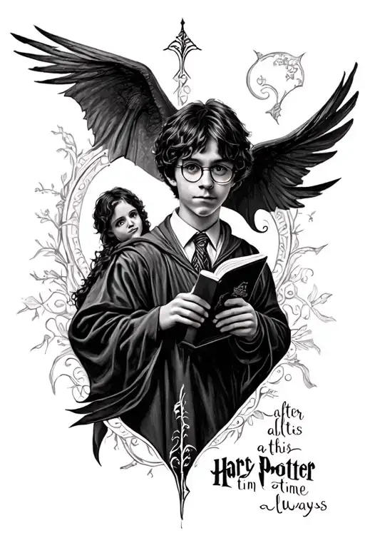after all this time, always, Harry Potter themed tattoo tattoo design idea