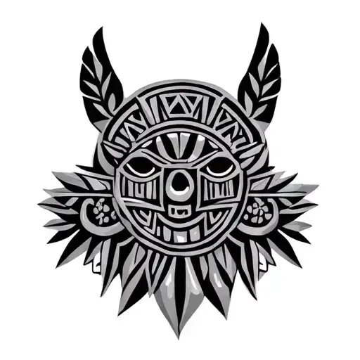 Aztec symbols tattoo design idea