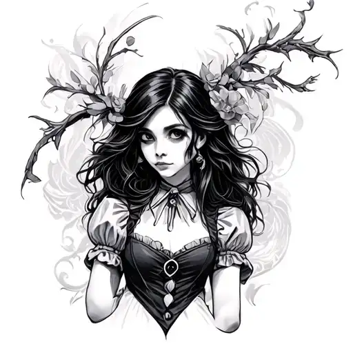 Alice Madness Returns tattoo design idea