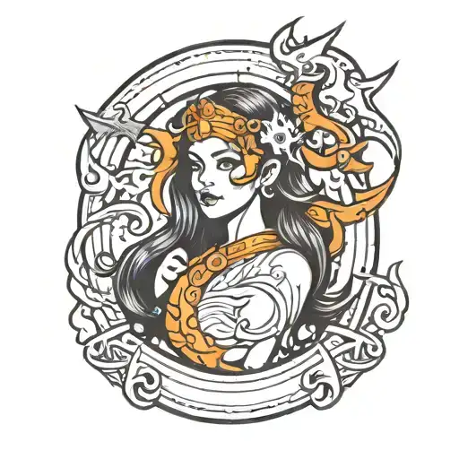 Sagittarius Gemini Pisces tattoo design idea