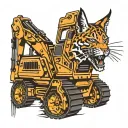 bobcat excavator tattoo design idea