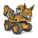 bobcat excavator tattoo design idea