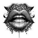 Throat tattoo design idea