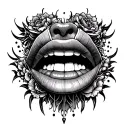 Throat tattoo design idea