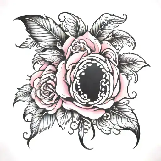 sexy pink tattoo design idea