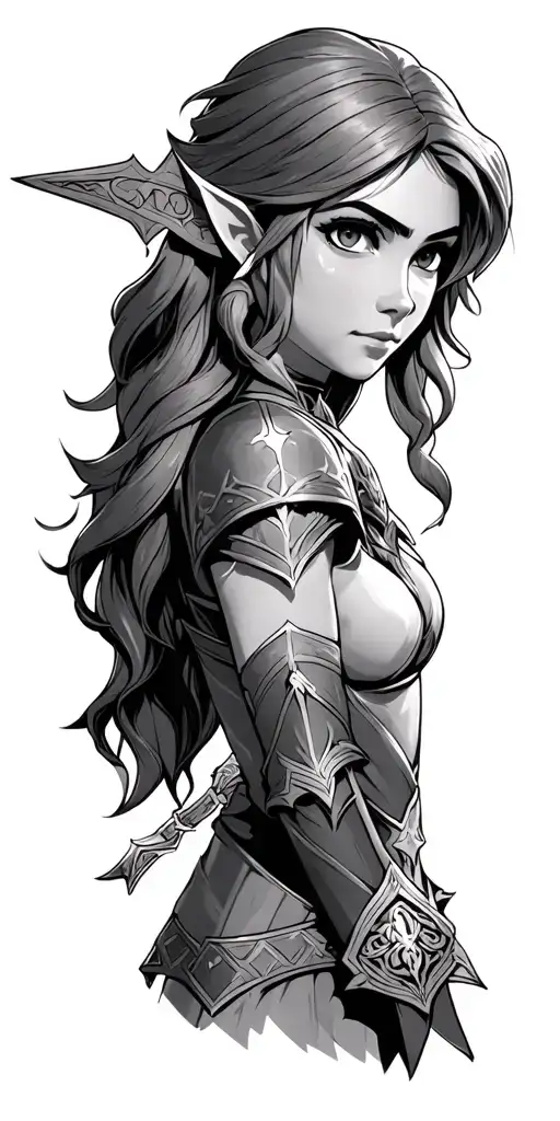 twilight princess zelda tattoo design idea